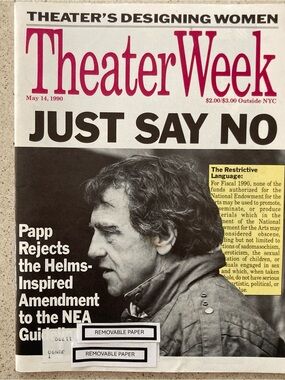 Joseph Papp on Censorship and the NEA Theater Week Magazine May 14 1990 Address